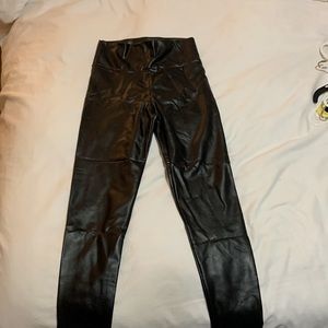 Faux Leather Pants, Size Small.
